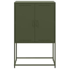 Vidaxl Skříň highboard olivově zelená 68,5 x 38,5 x 107 cm ocel