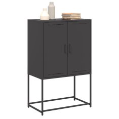 Vidaxl Skříň highboard černá 68,5 x 38,5 x 107 cm ocel