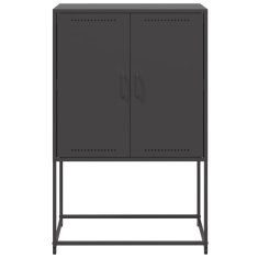 Vidaxl Skříň highboard černá 68,5 x 38,5 x 107 cm ocel