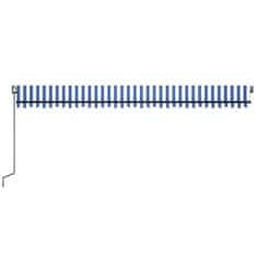 Vidaxl Automatická zatahovací markýza 600 x 350 cm modrobílá