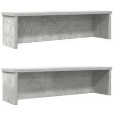 Vidaxl kuchyňské regály stohovatelné 2 pcs betonově šedá 50x15x16 cm