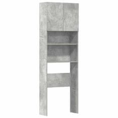 Vidaxl Skříňka na pračku Concrete Grey 64x24x190 cm Dřevěná konstrukce