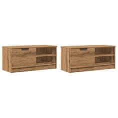 Vidaxl TV skříňky 2 ks dub artisan 80x35x36,5 cm kompozitní dřevo