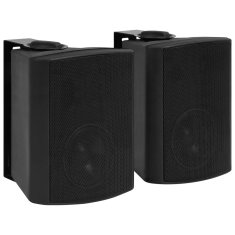 Vidaxl Nástěnné stereo reproduktory 2 ks černé interiér exteriér 100 W