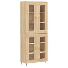 Vidaxl Skříň highboard dub sonoma 69,5 x 34 x 180 cm kompozitní dřevo