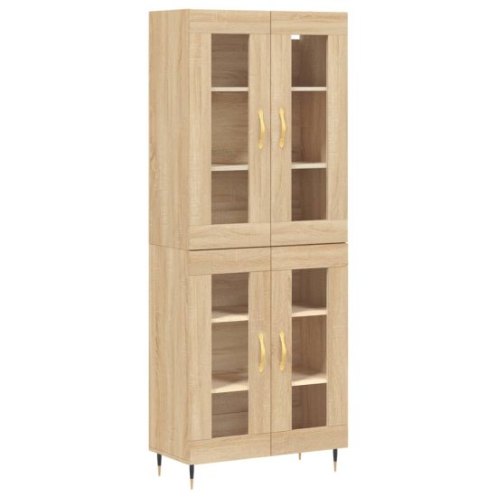 Vidaxl Skříň highboard dub sonoma 69,5 x 34 x 180 cm kompozitní dřevo