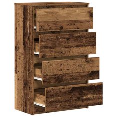 Vidaxl Příborník Old Wood 60x35x98,5 cm Dřevěná konstrukce