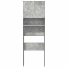 Vidaxl Skříňka na pračku Concrete Grey 64x24x190 cm Dřevěná konstrukce