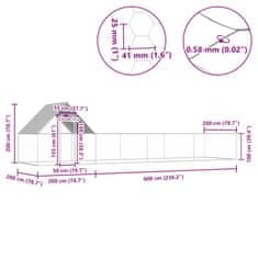 Vidaxl Klec pro kuřata 8 x 2 x 2 m pozinkovaná ocel