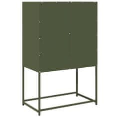 Vidaxl Skříň highboard olivově zelená 68x39x107 cm ocel