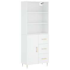 Vidaxl Skříň highboard bílá 69,5 x 34 x 180 cm kompozitní dřevo