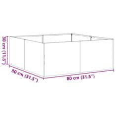 Vidaxl Truhlík antracitový 80x80x30 cm ocel