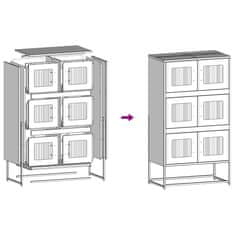 Vidaxl Skříň highboard hořčicově žlutá 68x39x123 cm ocel