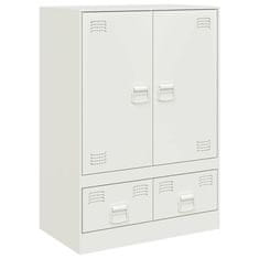 Vidaxl Highboard bílý 67 x 39 x 95 cm ocel