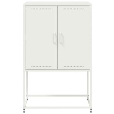 Vidaxl Skříň highboard bílá 68,5 x 38,5 x 107 cm ocel