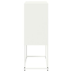 Vidaxl Skříň highboard bílá 68,5 x 38,5 x 107 cm ocel