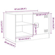 Vidaxl TV skříňka černá 67 x 39 x 44 cm ocel