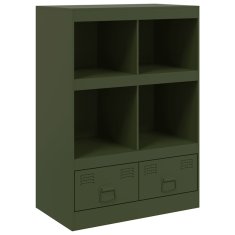 Vidaxl Highboard olivově zelený 67 x 39 x 95 cm ocel