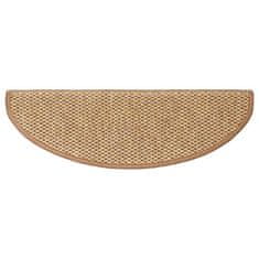 Vidaxl Samolepicí nášlapy na schody vzhled sisal 15 ks 65x21x4cm sisal