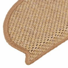 Vidaxl Samolepicí nášlapy na schody vzhled sisal 15 ks 65x21x4cm sisal