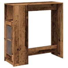 Vidaxl Barový stůl s regály old wood 101x40x103,5 cm kompozitní dřevo