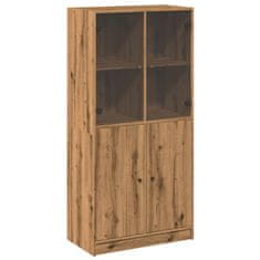 Vidaxl Highboard s dvířky dub artisan 68x37x142 cm kompozitní dřevo