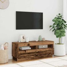 Vidaxl TV stolek s LED old wood 100 x 35 x 40 cm kompozitní dřevo