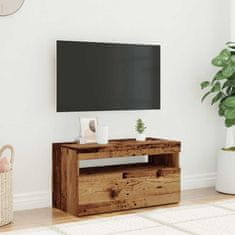 Vidaxl TV stolek s LED old wood 75 x 35 x 40 cm kompozitní dřevo