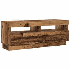 Vidaxl TV stolek s LED old wood 100 x 35 x 40 cm kompozitní dřevo