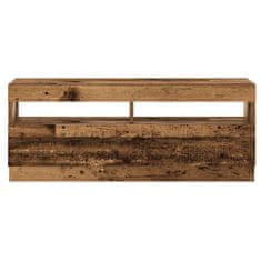 Vidaxl TV stolek s LED old wood 100 x 35 x 40 cm kompozitní dřevo