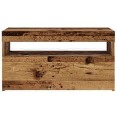 Vidaxl TV stolek s LED old wood 75 x 35 x 40 cm kompozitní dřevo