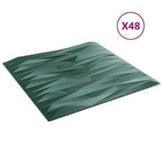 Vidaxl Nástěnné panely 48 ks zelené 50 x 50 cm XPS 12 m² kámen