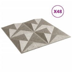 Vidaxl Nástěnné panely 48 ks betonové 50 x 50 cm XPS 12 m² origami