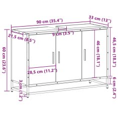 Vidaxl Koupelnová skříňka pod umyvadlo dub sonoma 90x33x60cm kompozit