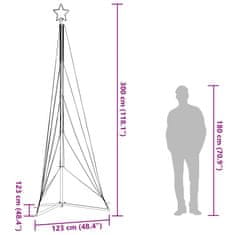 Vidaxl LED vánoční stromek 525 studených bílých LED 302 cm