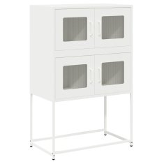 Vidaxl Skříň highboard bílá 68x39x107 cm ocel