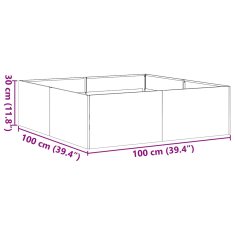 Vidaxl Truhlík rezavá 100x100x30 cm povětrnostně odolná ocel