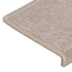 Vidaxl Rohože na schody 30 ks 65x21x4 cm Taupe