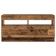 Vidaxl TV stolek s LED old wood 80 x 35 x 40 cm kompozitní dřevo