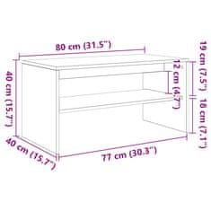 Vidaxl TV skříňka dub artisan 80x40x40 cm kompozitní dřevo