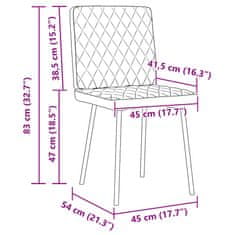 Vidaxl Jídelní židle 6 ks šedé umělá kůže