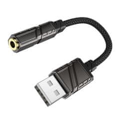 Borofone Adaptér BV23 Dignity USB-A - jack 3,5 mm černý