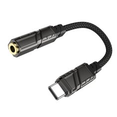 Borofone Adaptér BV23 Dignity USB-C - jack 3,5 mm černý