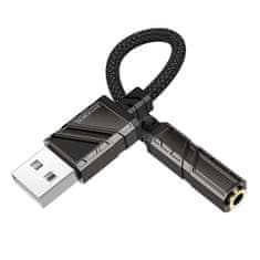 Borofone Adaptér BV23 Dignity USB-A - jack 3,5 mm černý