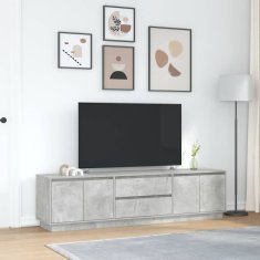 Vidaxl TV skříňka s LED osvětlením betonově šedá 193,5x41x50 cm