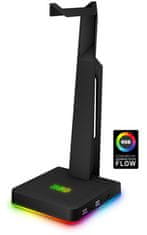 Connect IT NEO Stand-It RGB stojánek na sluchátka + USB hub, ČERNÝ