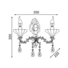 ACA ACA Lighting Elegant nástěnné svítidlo TNK854532W