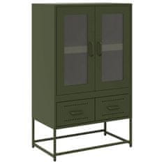 Vidaxl Skříň highboard olivově zelená 68 x 39 x 111,5 cm ocel