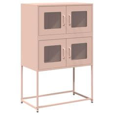 Vidaxl Skříň highboard růžová 68x39x107 cm ocel