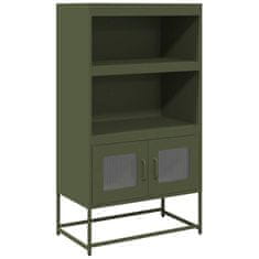 Vidaxl Skříň highboard olivově zelená 68x39x123 cm ocel